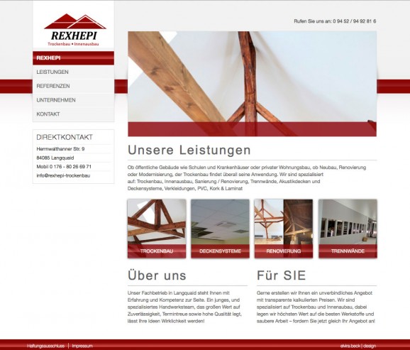 Rexhepi Trockenbau Langquaid Webseite